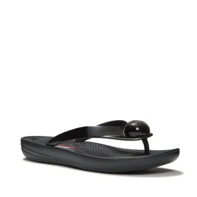 Fitflop X Keith Haring Iqushion Button Flip-flops In Black