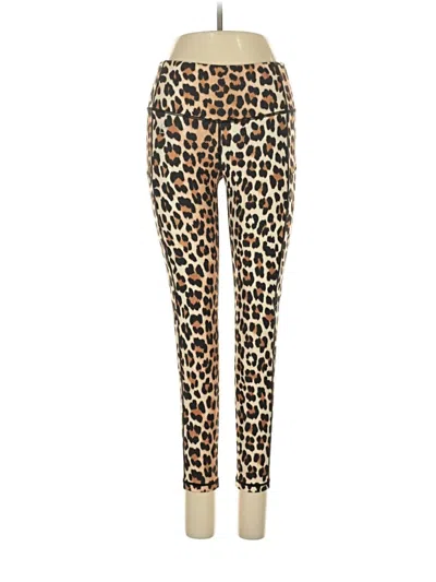 Pre-owned Fittin Leggings In Gold