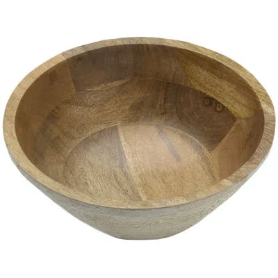 Fitz And Floyd Austin Craft 3-quart Mango Wood Deep Serve Bowl In Brown
