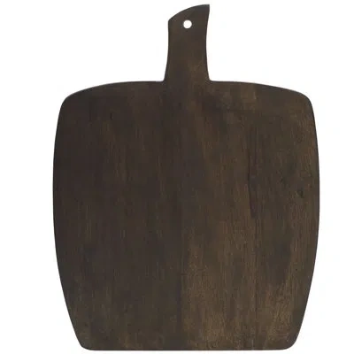 Fitz And Floyd Austin Craft Upton Mango Wood Cheese Charcuterie Serving Board, 18-inch In Expresso