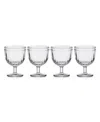 Fitz And Floyd Beaded 14-oz Wine Goblets 4-piece Set In Clear