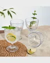 Fitz And Floyd Beaded Wine Goblets - Set Of 4 In White