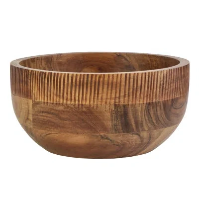 Fitz And Floyd Caleb Natural Wood Serving Bowl In Brown