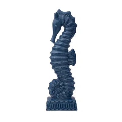 Fitz And Floyd Coastal Home Seahorse Figurine, Blue