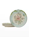 Fitz And Floyd English Garden Bloom Accent Plates, Set Of 4 In Multi