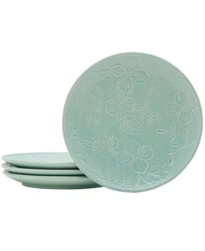Fitz And Floyd English Garden Salad Plates, Set Of 4 In Green