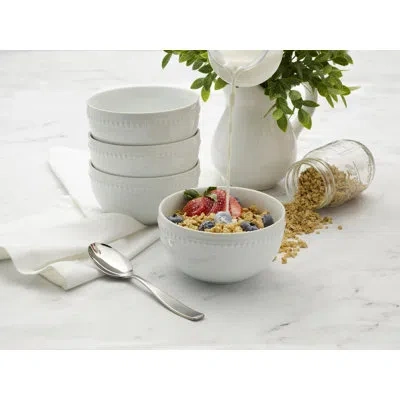 Fitz And Floyd Everyday White Beaded Cereal Bowl