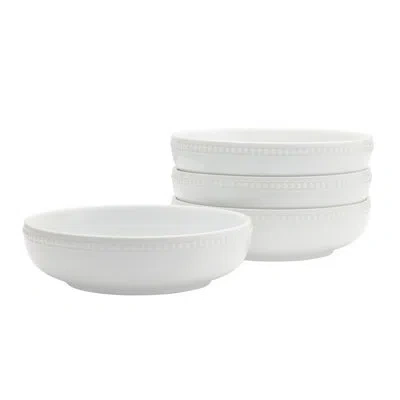 Fitz And Floyd Everyday White Beaded Dinner Bowl