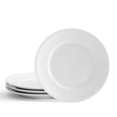 Fitz And Floyd Everyday White Beaded Dinner Plate, Set Of 4