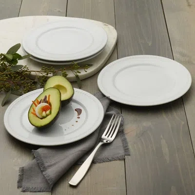 Fitz And Floyd Everyday White Beaded Salad Plate