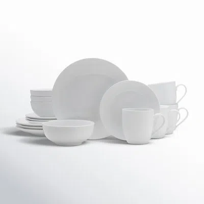Fitz And Floyd Everyday White Coupe 16-piece Dinnerware Set, Service For 4