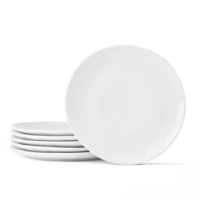 Fitz And Floyd Everyday White Organic Appetizer Plates, Set Of 6