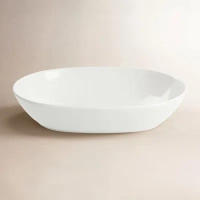 Fitz And Floyd Everyday White Oval Serving Bowl
