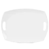 Fitz And Floyd Everyday White Rectangular Handled Serving Platter In White