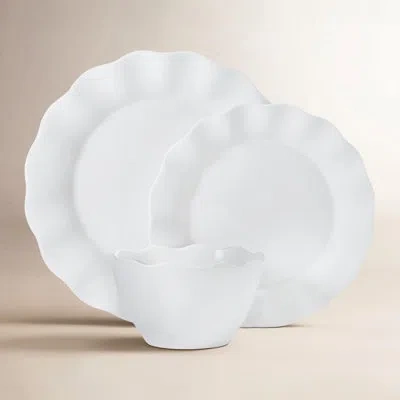 Fitz And Floyd Everyday White Scallop 12-pc Dinnerware Set, Service For 4