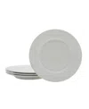 Fitz And Floyd Everyday Whiteware Classic Rim Salad Plate 4 Piece Set In White
