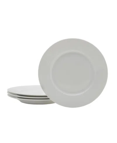 Fitz And Floyd Everyday Whiteware Classic Rim Salad Plate 4 Piece Set