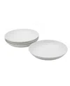 Fitz And Floyd Everyday Whiteware Dinner Bowl 4 Piece Set In White