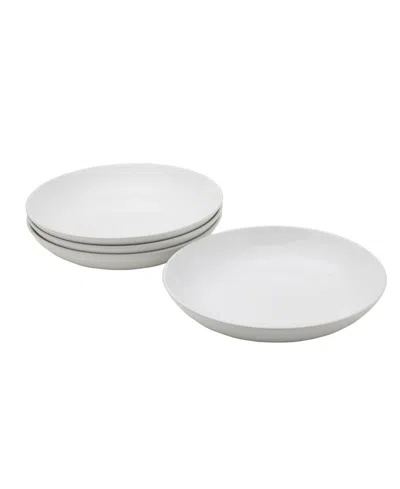 Fitz And Floyd Everyday Whiteware Dinner Bowl 4 Piece Set