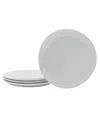 Fitz And Floyd Everyday Whiteware Salad Plate 4 Piece Set In White