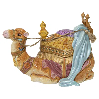 Pre-owned Fitz And Floyd Hand-painted Porcelain Arabian Camel Figurine By  In Brown