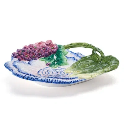 Fitz And Floyd Jardin Canape Plate, 8.75 Inch In Blue
