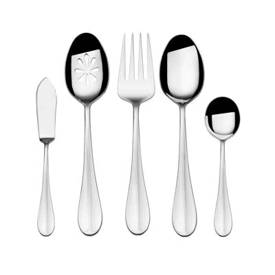 Fitz And Floyd Nevaeh Grand 45-piece 18/10 Stainless Steel Flatware Set, Service For 8
