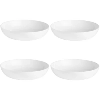 Fitz And Floyd Neveah White Pasta Dinner Bowl Set