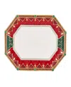 Fitz And Floyd Noel Holiday Large Platter, 16-in X 12-in In Red