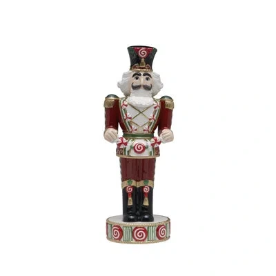 Fitz And Floyd Nutcracker Sugarplum Prince With Candy In Brown