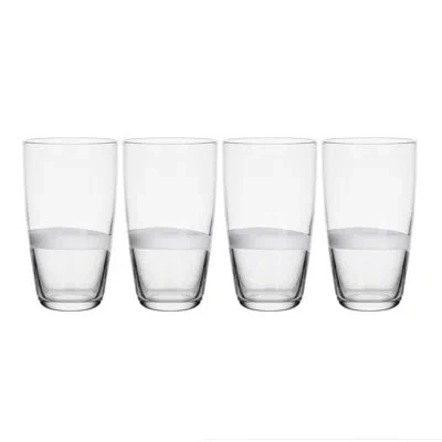 Fitz And Floyd Organic Band 19 Oz. Highball Glasses In Clear