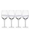 Fitz And Floyd Organic Band 20-oz Red Wine Glasses 4-piece Set In White