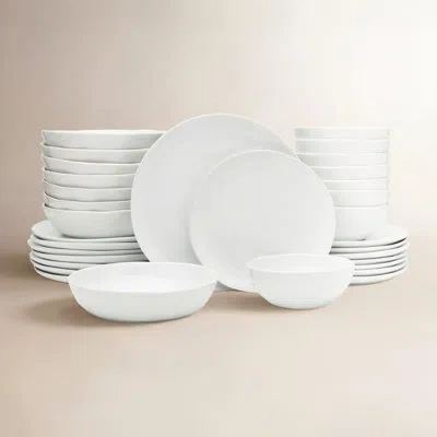 Fitz And Floyd Organic Porcelain Dinnerware Set In White