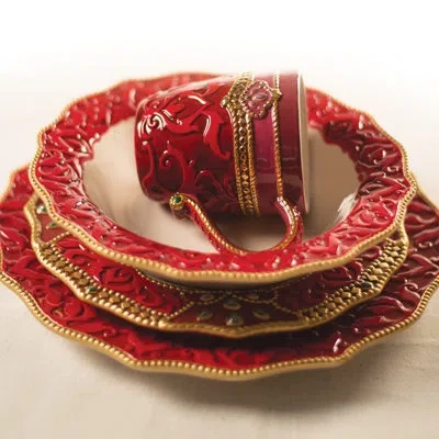 Fitz And Floyd Renaissance Holiday 4-piece Stoneware Place Setting, Service For 1