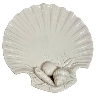 Pre-owned Fitz And Floyd Shell Dish In Gray