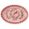 Fitz And Floyd Sicily Red Coupe Platter In Red