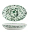 Fitz And Floyd Sicily Serve Bowl & Platter Set In Green