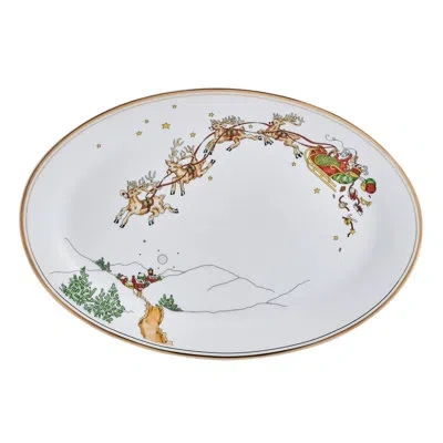 Fitz And Floyd St. Nicholas 14-in Platter In Black;brown;white;green;red;beige;yellow