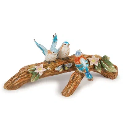 Fitz And Floyd Toulouse Bird Candlestick Holder, 16 Inch In Multicolor