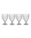 Fitz And Floyd Trestle Goblets, Set Of 4 In Transparent
