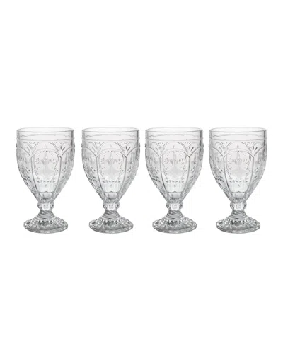Fitz And Floyd Trestle Goblets, Set Of 4 In Transparent