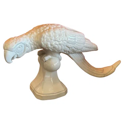 Pre-owned Fitz And Floyd White Porcelain / Chine De Blanc Parrot By Fitz & Floyd
