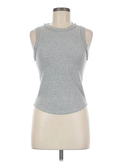 Pre-owned Fitz + Eddi Sleeveless Top Gray Halter Neckline Tops