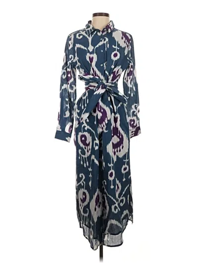 Pre-owned Fitzroy & Willa Casual Dress In Blue