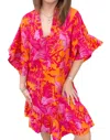 Fitzroy & Willa Fanta Sunshine Dress In Orange/pink In Multi