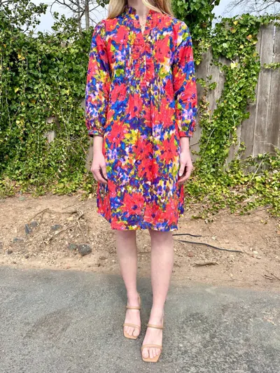 Fitzroy & Willa Linda Mini Dress In Picante Watercolor