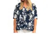 Fitzroy & Willa Pam Top In Mod Floral Navy In Multi