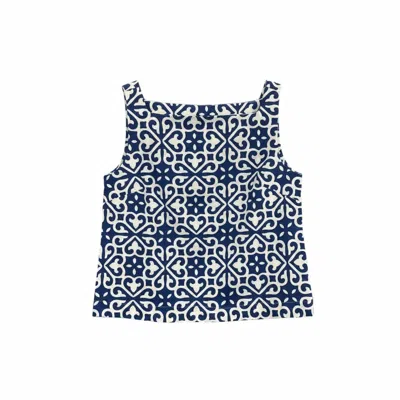 Fitzroy & Willa Women's Annie Top In Blue/white