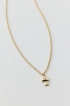 FIVE AND TWO FIVE AND TWO JEWELRY FREYA MUSHROOM CHARM NECKLACE IN GOLD, WOMEN'S AT URBAN OUTFITTERS