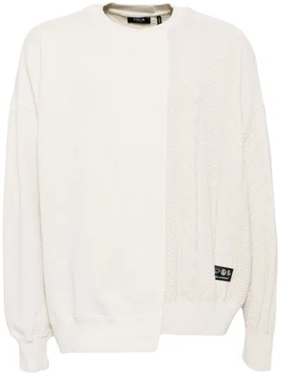 Five Cm Asymmetric Patchwork Sweatshirt In 白色